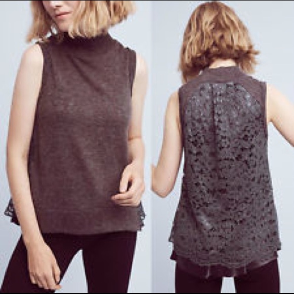 Anthropologie sleeveless turtleneck